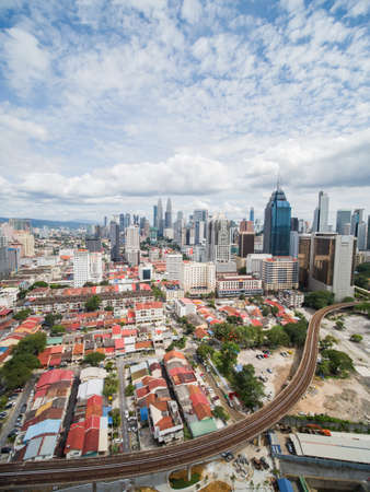 Panorama with skyscrapers in the capital of malaysia kuala lumpur