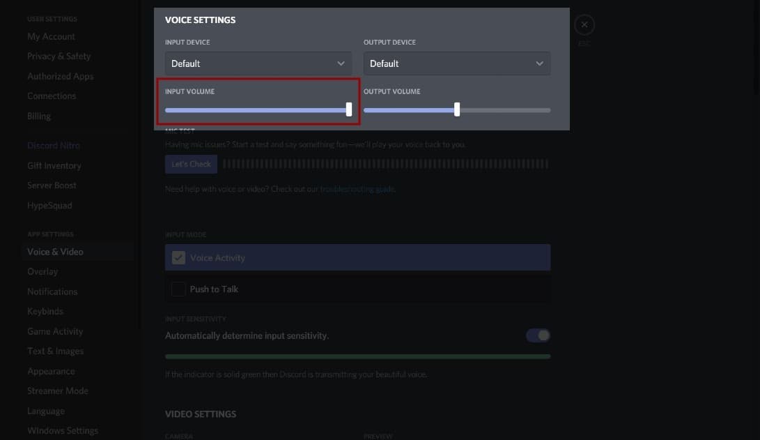 Discord Screen Share No Audio Voice Volume Input Slider