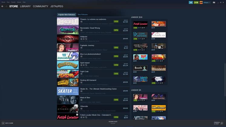 Steam vs Epic Games Store Game Selection